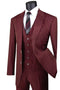 Mens Vested Gangster Pinstripe 1920's Vintage Costume Suit in Burgundy with Gold Pinstripes