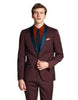 Burgundy Tuxedo - Maroon Burgundy Color Men's Shawl Lapel Maroon/Navy ~ Wine ~ Maroon Suit Tuxedo Burgundy Suit Black Prom Tuxedos
