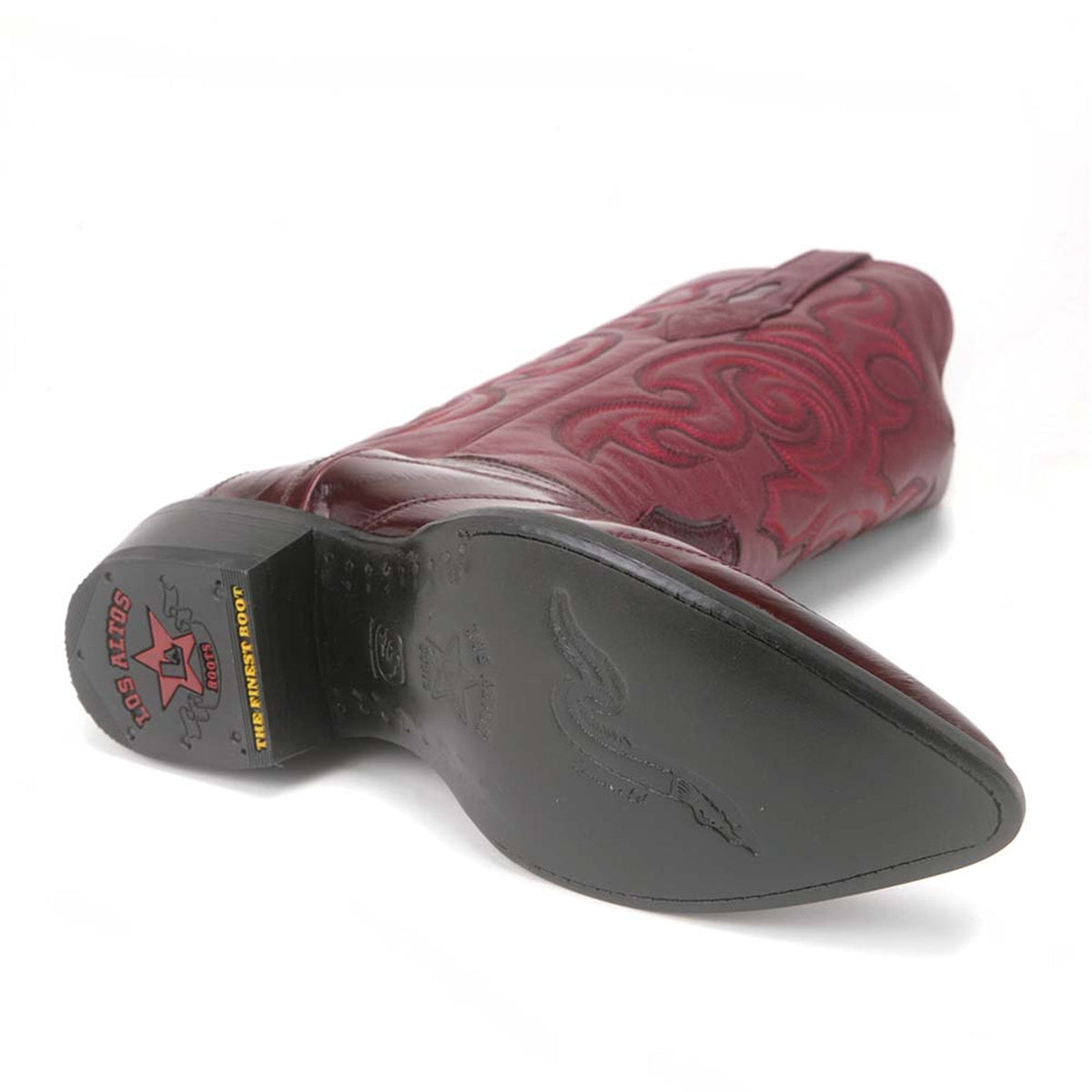 Los Altos Burgundy Eel Skin Leather Ankle Boots for Men main image 1
