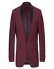 Mens Burgundy Prom Tuxedo - Maroon Wedding Dinner Traditional Suit