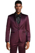 Mens Burgundy Prom Tuxedo - Maroon Wedding Dinner Slim Fit Suit