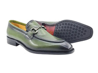 Carrucci Burnished Calfskin Horsebit Loafer
