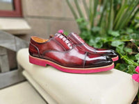 Carrucci Burnished Cap Toe Oxford