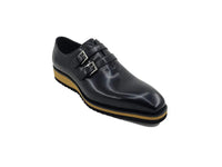 Carrucci Burnished Double Monk Whole Cut Shoe