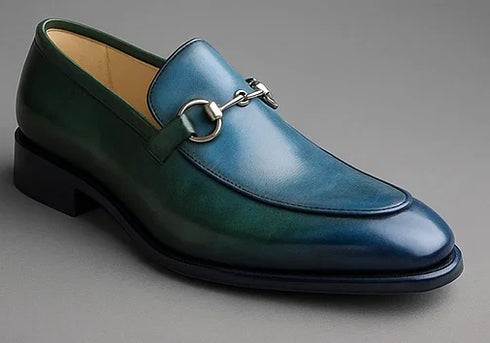 Burnished Calfskin Horsebit Loafer