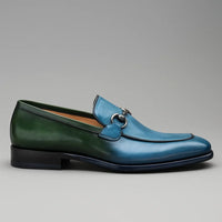 Carrucci Burnished Calfskin Horsebit Loafer