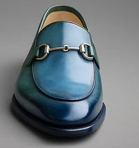 Carrucci Burnished Calfskin Horsebit Loafer