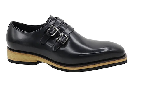 Burnished Double Monk Whole Cut Shoe
