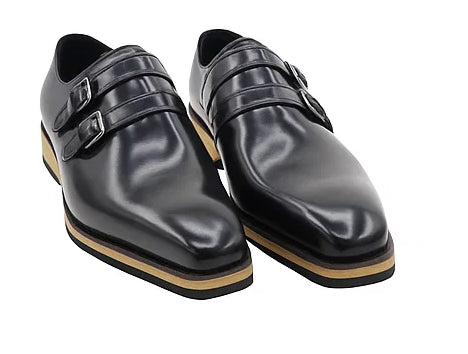 Burnished Double Monk Whole Cut Shoe