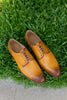 Burnished Lace-up Leather Derby