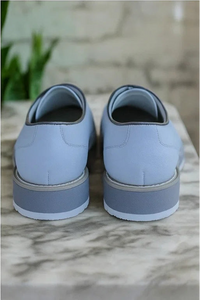 Burnished Lace-up Leather Derby