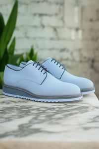 Burnished Lace-up Leather Derby