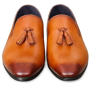 Burnished Wholecut Tassel Loafer