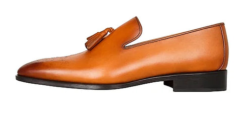 Burnished Wholecut Tassel Loafer