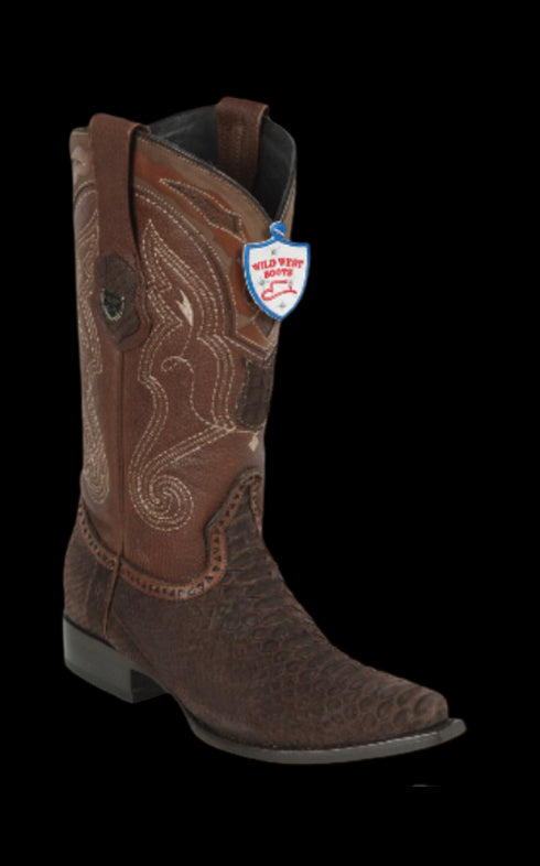 Bota de Pitón Original Horma Punta Recortada Wild West