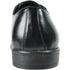 Bravo Mens Vintage Style 1920's Wingtip Lace Up Dress Shoe in Black