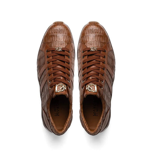 Marco Di Milano Nino Men's Shoes Bay Apache Sleek Genuine Caiman Crocodile Fashion Sneaker