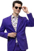 Men's Modern Fit Casual Summer Chino Blazer in Purple