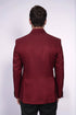 Mens Burgundy Slim Fit Blazer – Sharp Double Breasted Design