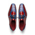 Marco Di Milano Moncalieri Navy & Red Genuine Alligator / Cobra Skin Dress Derby Oxfords