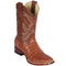 Los Altos Boots - Mens Dress Cowboy Boot - Low Priced Caiman Square Toe Boots Cognac - in Cognac