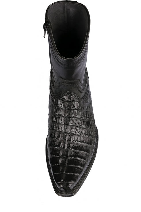 Caiman Tail Short Black Boots