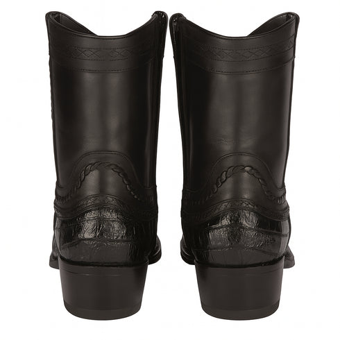 Caiman Tail Short Black Boots