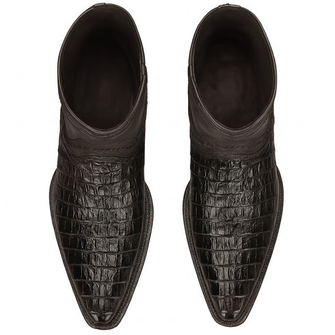 Caiman Tail Short Black Boots