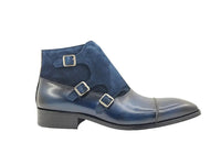 Carrucci Calf & Suede Three Buckles Monk Chukka Boot