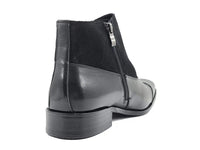 Carrucci Calf & Suede Three Buckles Monk Chukka Boot