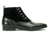Carrucci Calfskin Button Up Slip-On Boot