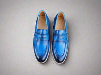 Carrucci Calfskin Penny Loafer