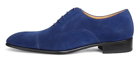 Cap Toe Suede Lace-up Shoe