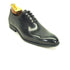 Mens Carrucci Hand Painted Oxford Lace Up Dress Shoe in Charcoal Grey