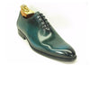 Mens Carrucci Hand Painted Oxford Lace Up Dress Shoe in Olive Green