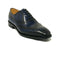 Mens Carrucci Burnished Leather Classic 1920's Wingtip Dress Shoe in Navy