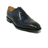 Mens Carrucci Burnished Leather Classic 1920's Wingtip Dress Shoe in Navy