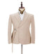 Cozy Champagne Men's Casual Suit for Summer Buckle Button Formal Groomsmen Suit for Wedding