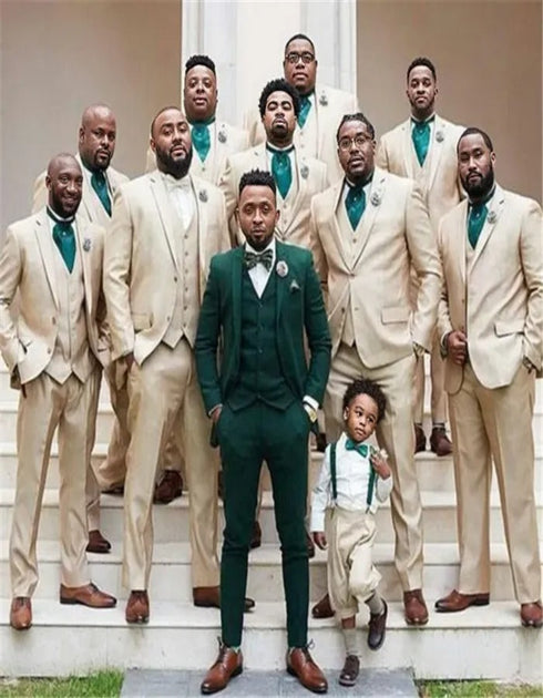 Brayden Light Champagne Notched Lapel Slim Fit Wedding Groomsmen