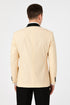 Mens Champagne Light Tan Tuxedo Jacket with Black Shawl Lapel – Classic One-Button Formal Dinner Jacket - Nude Color