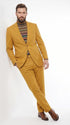 Men’s Travis Kelce Inspired Yellow Suit, Mustard Gold 2 Piece Fashion Suit for Parties and Events