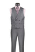Charcoal Modern Fit 3-Piece Suit with Lapel Vest & Adjustable Pants