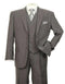 Pleated Dress Men Suits - Mens 2 button Pleated Pant Double Breasted Charcoal Grey Suit