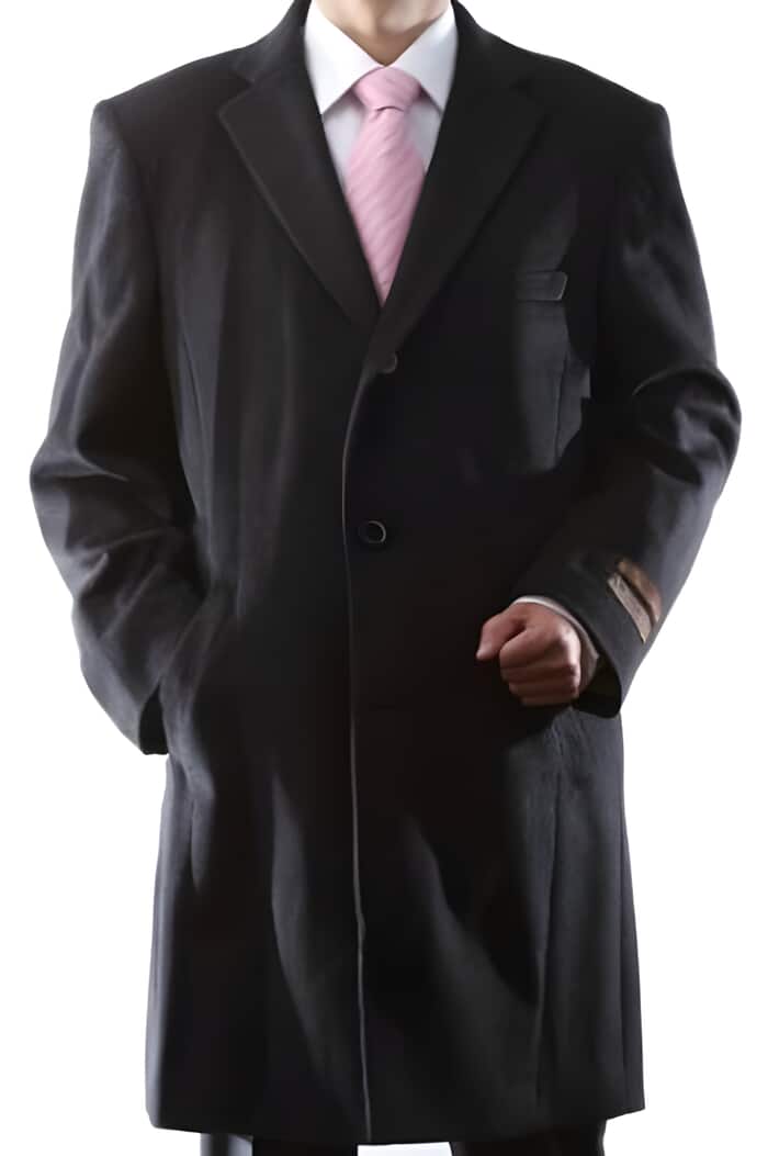 Men'S Dress Coat Charcoal Fully Lined Wool Blend Top Coat Men'S Overcoat main image 0