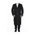 Mens Charcoal Three Button Fur Collar Big And Tall Overcoat