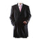 Length Charcoal Luxury Wool/Cashmere 3 Buttons Notch Lapel - Cashmere Topcoat