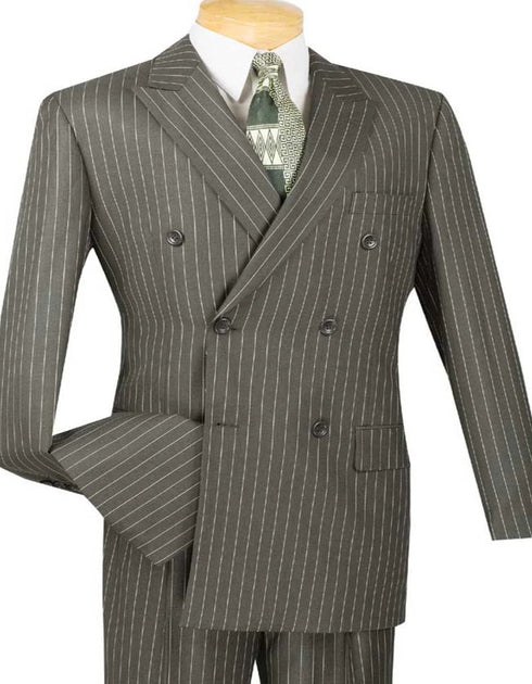 1920s Mens Suit - 1920s Mens Outfit - 1920s costume Bold Pinstripe Suit in Charcoal
