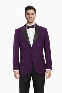Mens Glitter Sequin Flashy in Color "Purple" Tuxedo Dinner Jacket Blazer Sportcoat