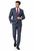 Statement Men's Modern Fit 2 Piece 100% Super 200 Wool Suit Peak Lapel in Charcoal - image 8