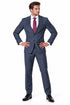 Statement Men's Modern Fit 2 Piece 100% Super 200 Wool Suit Peak Lapel in Charcoal - image 5